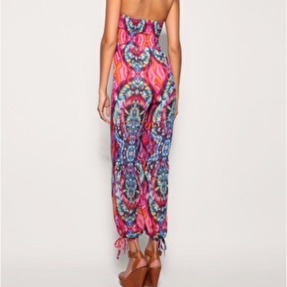 ASOS Colorful Swim Coverup Jumpsuit Sz 10 - Picture 2 of 6